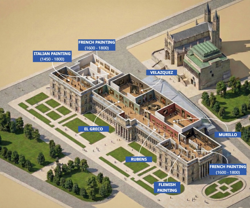 Floor plan of Prado Museum